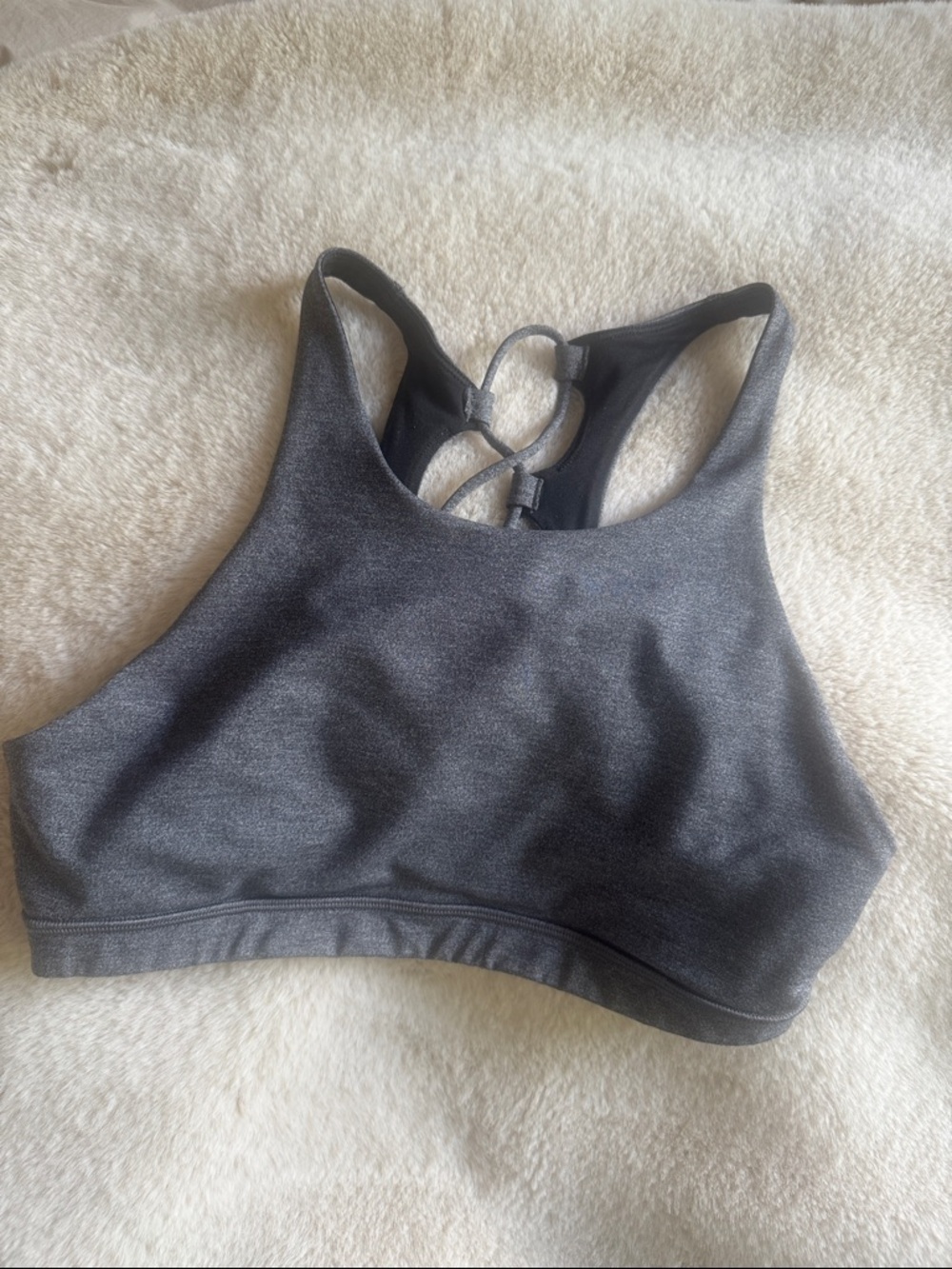 Lululemon High-Neck Sports Bra with Strappy Back